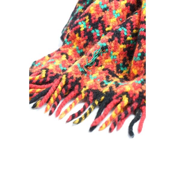 YSL Plaid Wool Knit Scarf - Picture 5 of 8